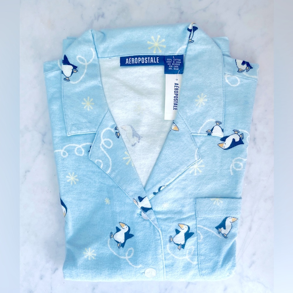 NEW Size L Aeropostale PJ Shirt - Penguin